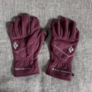 Black Diamond Fleece Gloves Maroon/Burgundy | Women's M